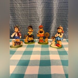 Hummel Style Vintage Set of 4 Hong Kong Plastic Decor
